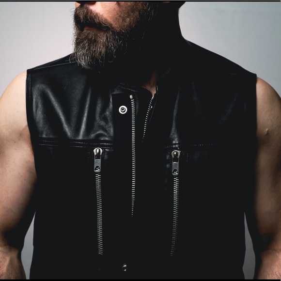 Diesel Black Gold Lamb Leather vest sz 50 US Large - Picture 4 of 10